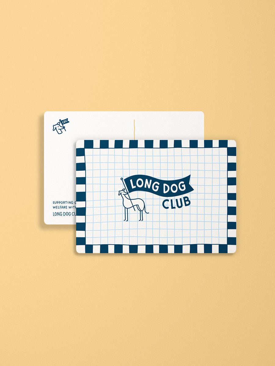 Long Dog Club Flag Postcard