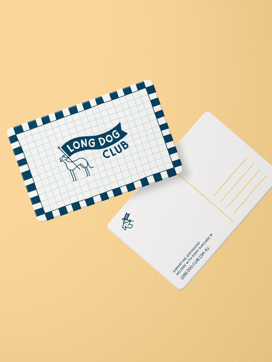 Long Dog Club Flag Postcard
